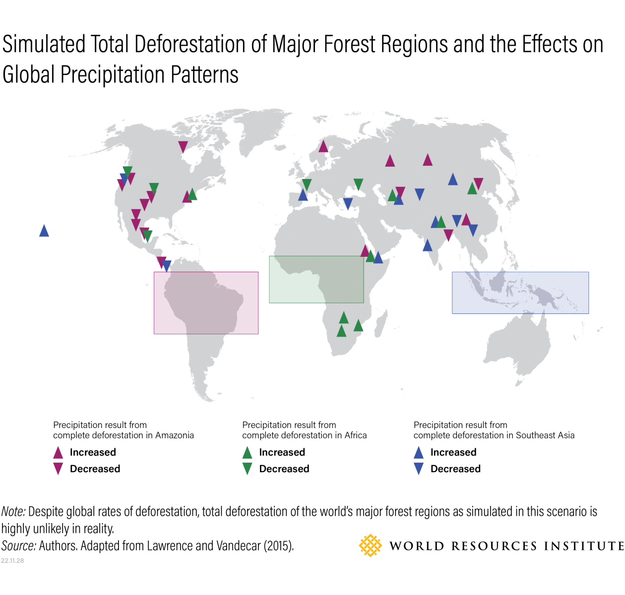simulated deforestation map